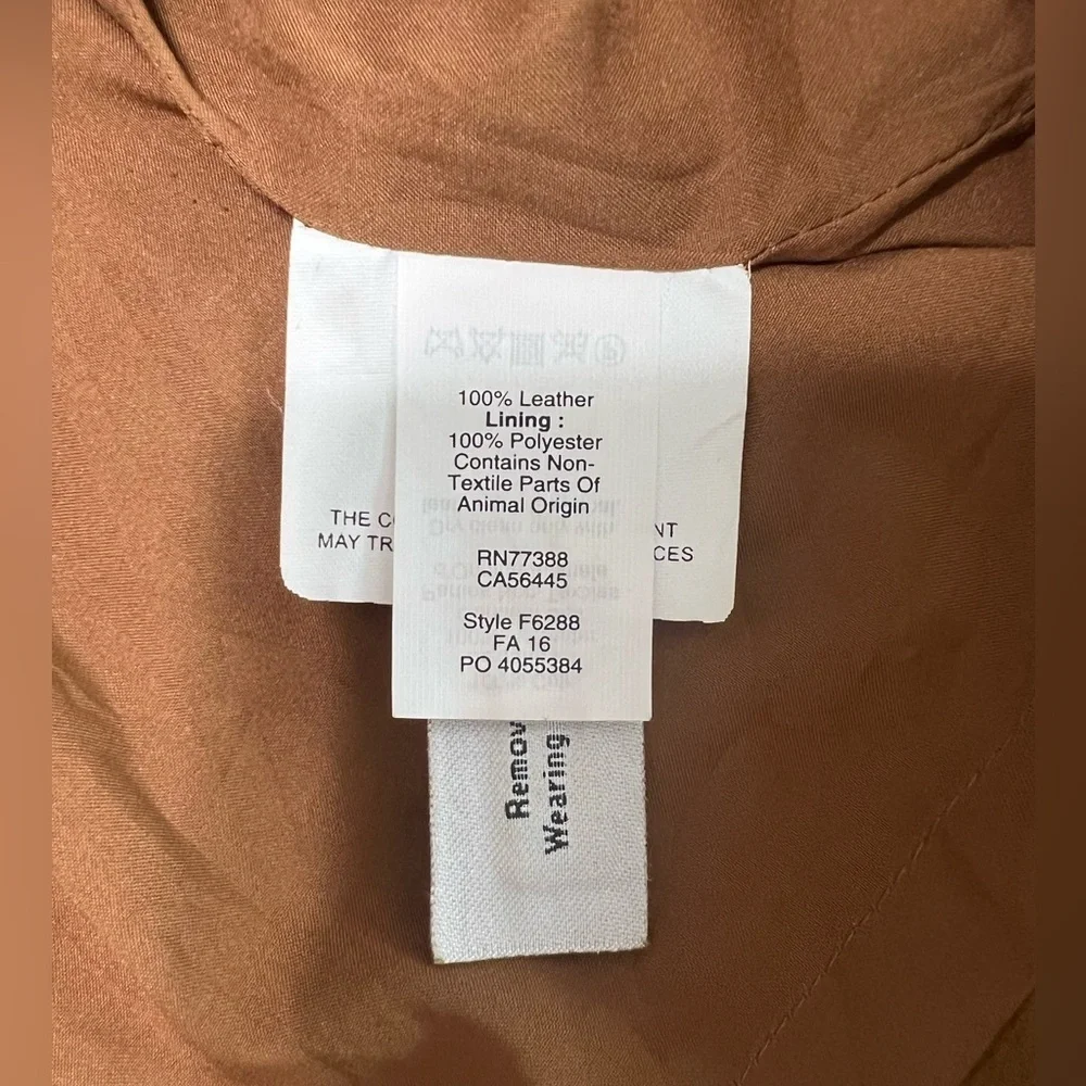 Madewell Genuine Leather Dress Brown V-Neck Mini Shift Size M Western Boho